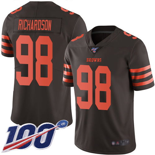 Cleveland Browns Sheldon Richardson Men Brown Limited Jersey 98 NFL Football 100th Season Rush Vapor Untouchable